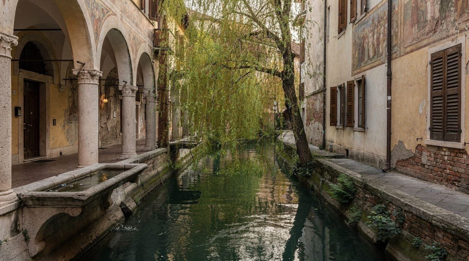 Excursion d'une journée à Trévise depuis Venise : canaux, Prosecco et matinée paisible — Trévise, 30 min de Venise en train. Canaux médiévaux, marché aux poissons, Titie