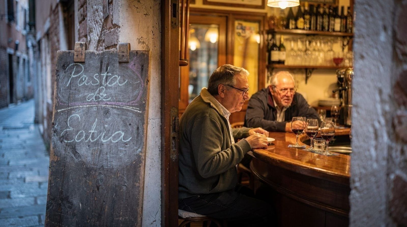 Where to eat near San Marco: the trap and the alternatives — Eating near San Marco in Venice — tourist traps explained, coperto and fish-weig